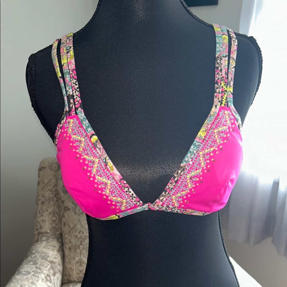 Victoria's Secret Pink and Floral Bikini Top
